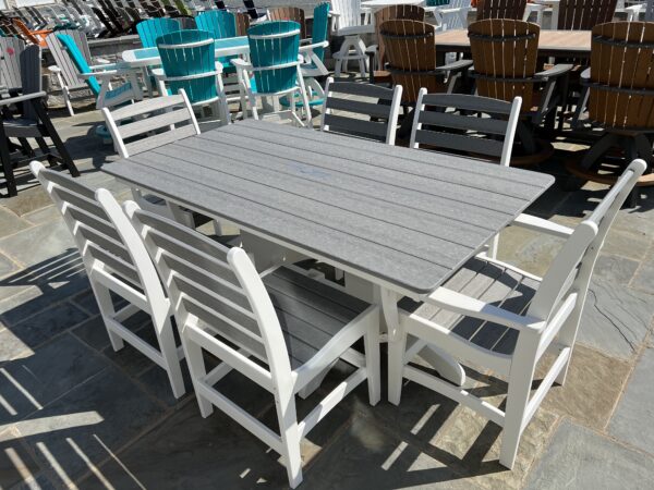 Coastal gray and white poly dining set for sale in Denton, MD