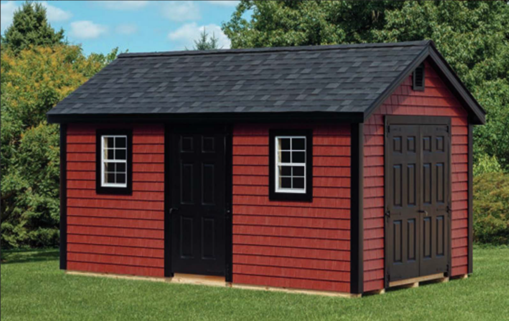 Red shed from The Olde Sale Barn in Denton, Md