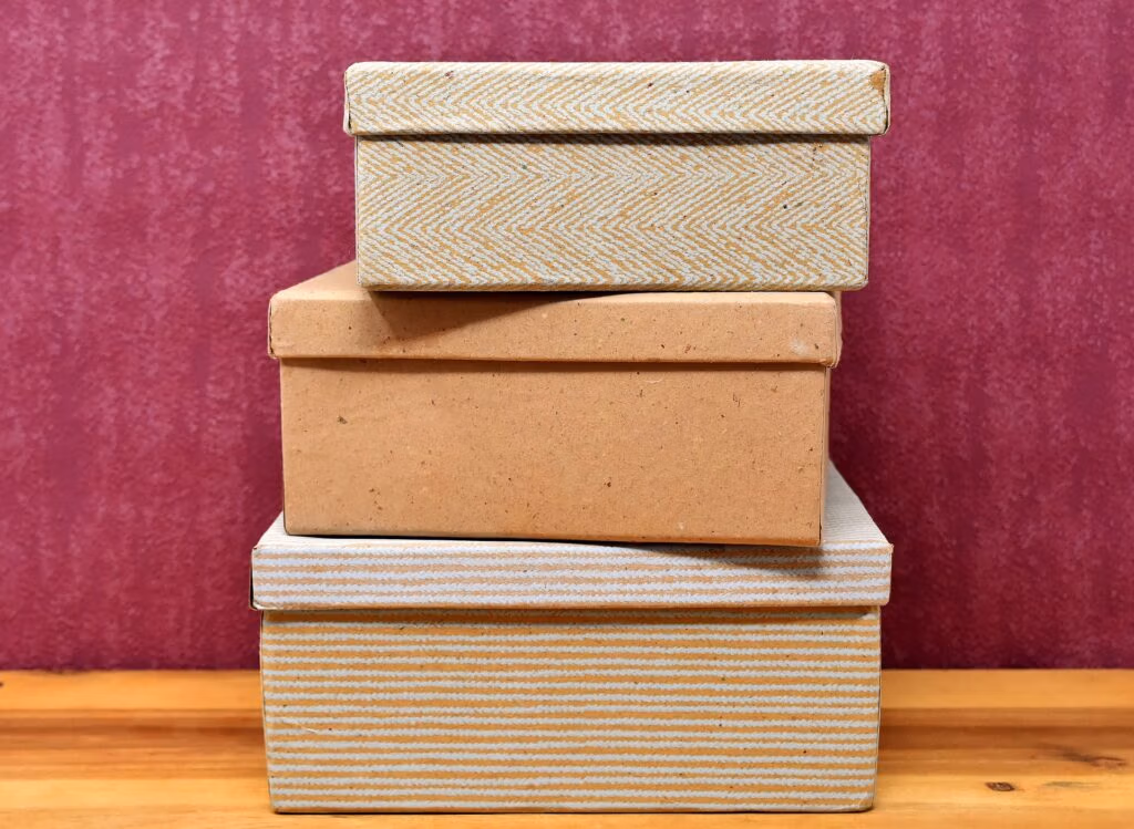 stack of cardboard boxes