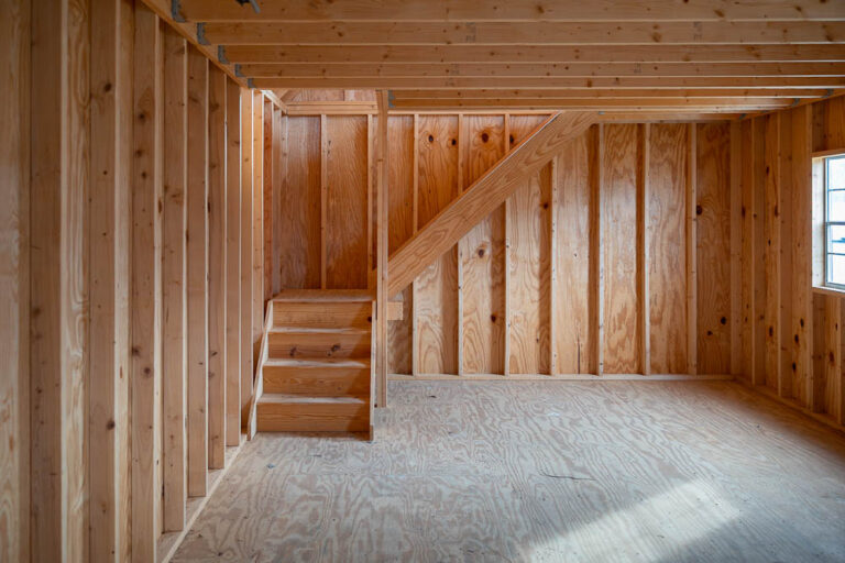 interior of a cape garage second story