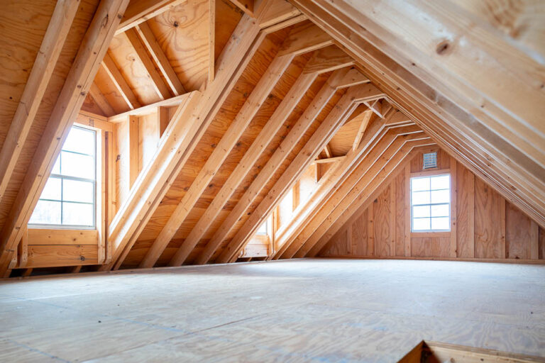 interior of a cape garage second story