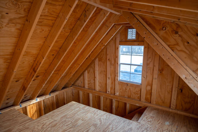 interior of a chalet garage