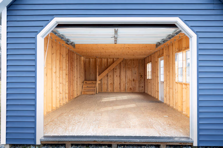 interior of a chalet garage